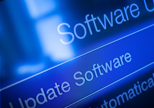 picture of software update screen