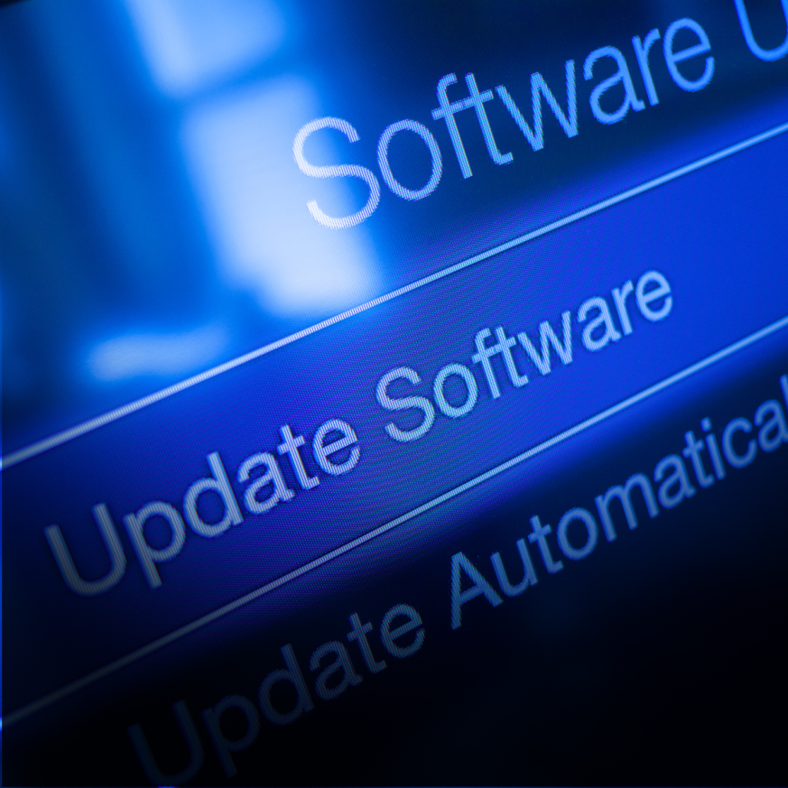 picture of software update screen