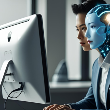 Picture of AI working alongside a human